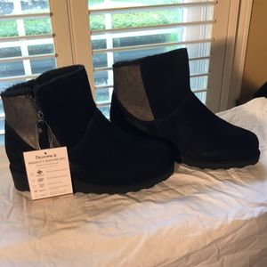 BearPaw New! MeganII Black Ankle Boot